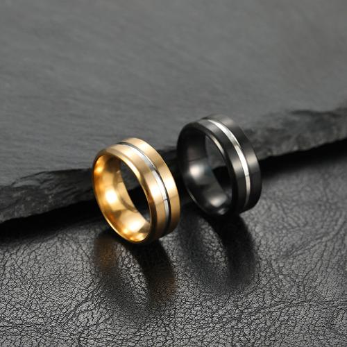 Edelstahl Fingerring, 304 Edelstahl, Modeschmuck & unisex & verschiedene Größen vorhanden, keine, width 8mm, verkauft von PC