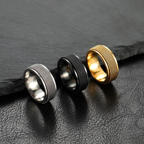 Edelstahl Fingerring, 304 Edelstahl, Modeschmuck & unisex & verschiedene Größen vorhanden, keine, width 8mm, verkauft von PC