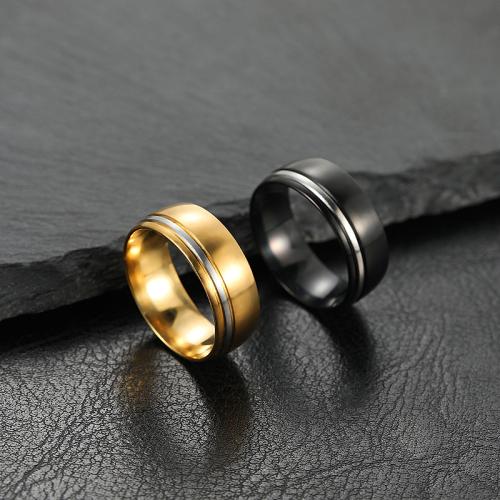 Edelstahl Fingerring, 304 Edelstahl, Modeschmuck & unisex & verschiedene Größen vorhanden, keine, width 8mm, verkauft von PC