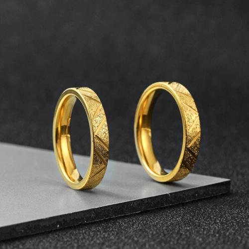 Edelstahl Fingerring, 304 Edelstahl, Modeschmuck & unisex, goldfarben, Größe:9, verkauft von PC