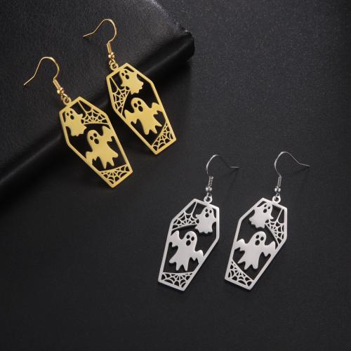 304 Stainless Steel Drop Earring, plated, Halloween Design & for woman 