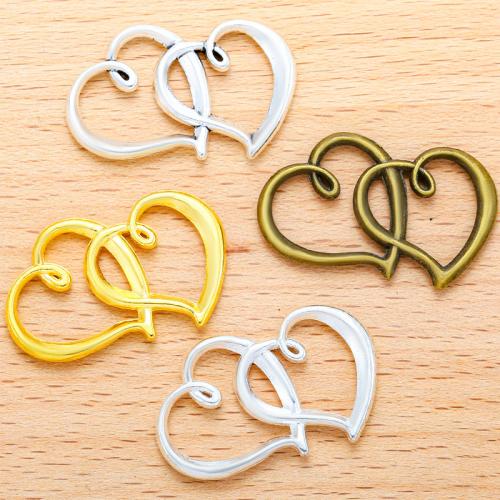 Zinc Alloy Heart Pendants, plated, DIY 