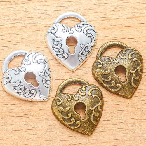 Zinc Alloy Heart Pendants, plated, DIY 