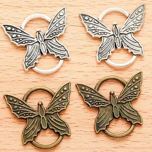 Animal Zinc Alloy Connector, Butterfly, plated, DIY & 1/1 loop 