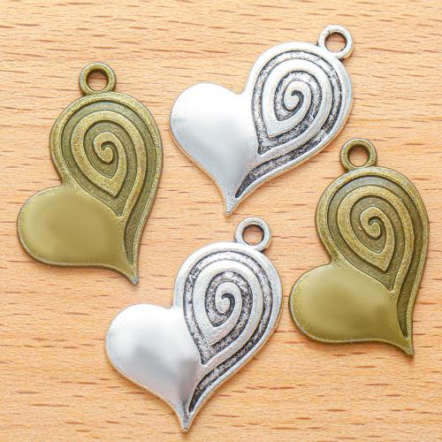 Zinc Alloy Heart Pendants, plated, DIY 