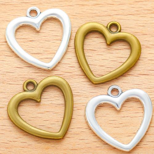 Zinc Alloy Heart Pendants, plated, DIY 