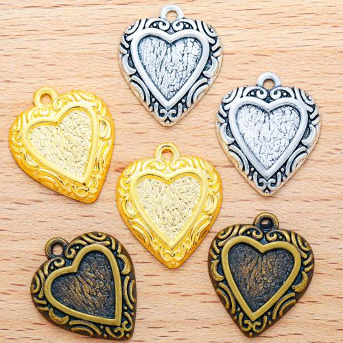 Zinc Alloy Heart Pendants, plated, DIY 