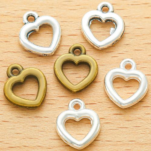 Zinc Alloy Heart Pendants, plated, DIY 