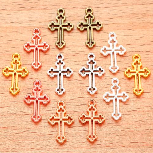 Zinc Alloy Cross Pendants, plated, DIY & hollow 