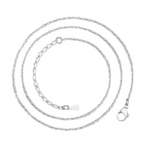 Stainless Steel Chain Necklace, 304 Stainless Steel, with 5cm extender chain, DIY Approx 40 cm 