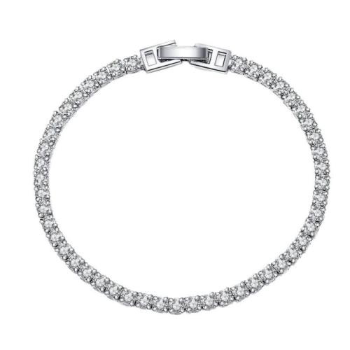 Cubic Zirconia Micro Pave Brass Bracelet, fashion jewelry & micro pave cubic zirconia & for woman 