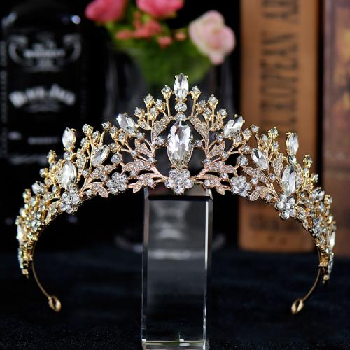 Bridal Tiaras, Zinc Alloy, for bridal & with rhinestone 