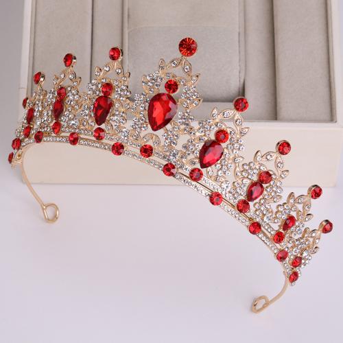 Bridal Tiaras, Zinc Alloy, for bridal & with rhinestone 