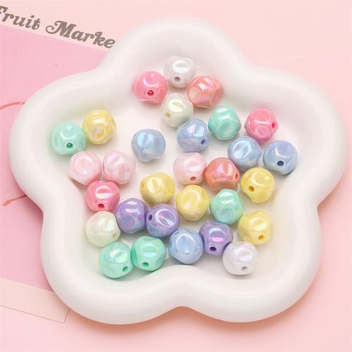 Plating Acrylic Beads, colorful plated, DIY 16mm Approx 2mm [