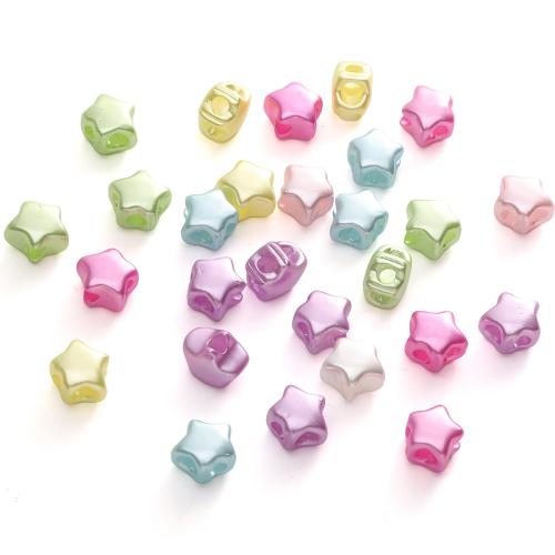 Pearlized Acrylic Beads, Star, DIY Approx 2.5mm [