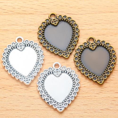 Zinc Alloy Heart Pendants, plated, DIY 