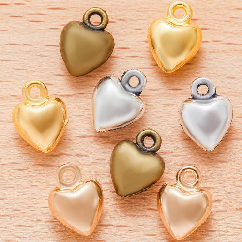 Zinc Alloy Heart Pendants, plated, DIY 