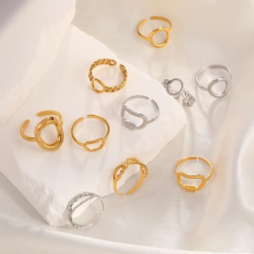 Edelstahl Fingerring, 304 Edelstahl, Modeschmuck & verschiedene Stile für Wahl & für Frau, keine, diameter 17mm, verkauft von PC