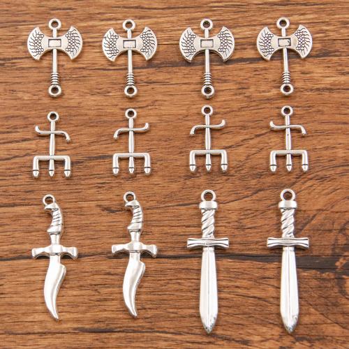 Zinc Alloy Tool Pendants, antique silver color plated & DIY Approx 