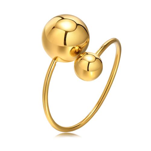 Edelstahl Fingerring, 304 Edelstahl, 18K vergoldet, Modeschmuck & für Frau, goldfarben, diameter 17mm, verkauft von PC