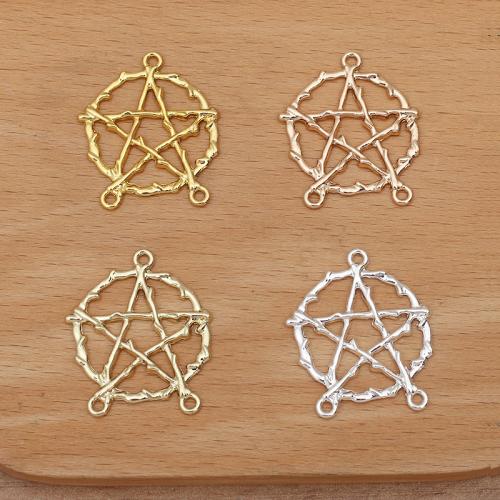 Zinc Alloy Charm Connector, Star, plated, DIY & 1/2 loop 