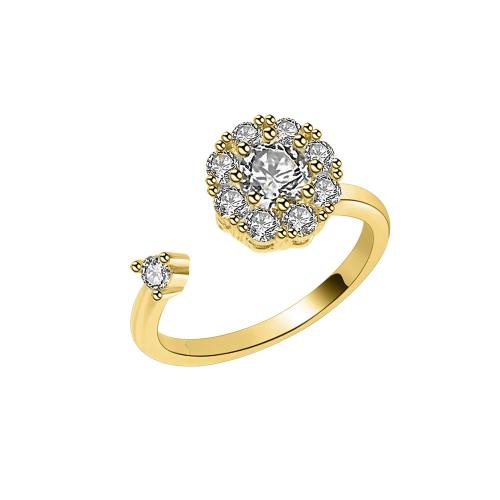 Cubic Zirconia Micro Pave Brass Finger Ring, plated, micro pave cubic zirconia & for woman 