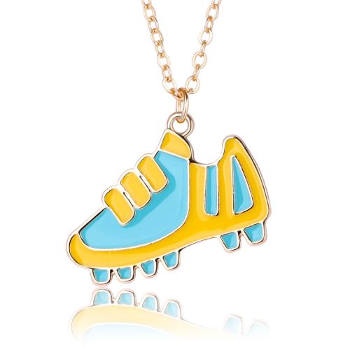 Enamel Zinc Alloy Necklace, Unisex, golden [