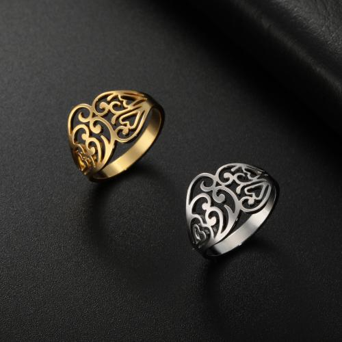 Edelstahl Fingerring, 304 Edelstahl, unisex & verschiedene Größen vorhanden & hohl, keine, verkauft von PC