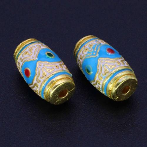 Enamel Zinc Alloy Beads, gold color plated, DIY Approx 1.8mm 