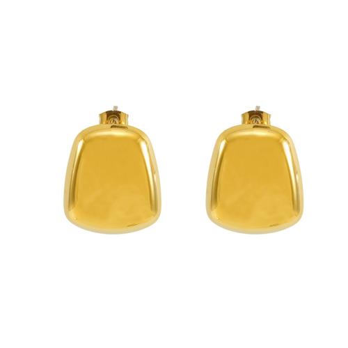 Edelstahl Stud Ohrring, 304 Edelstahl, 18K vergoldet, Modeschmuck & für Frau, goldfarben, 25x22mm, verkauft von Paar