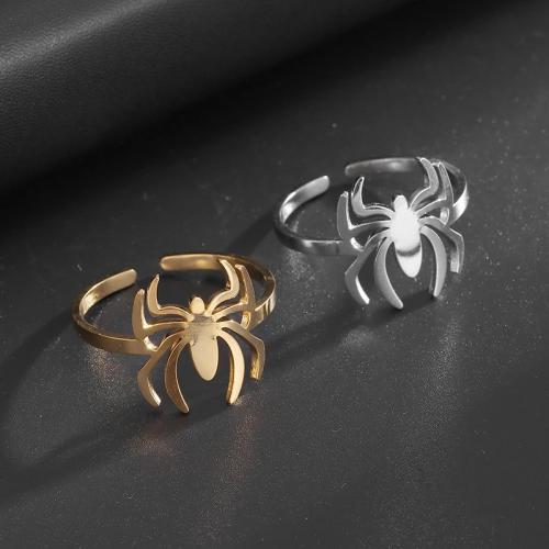 Edelstahl Fingerring, 304 Edelstahl, Spinne, Modeschmuck & unisex, keine, verkauft von PC