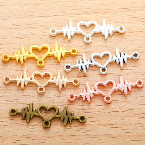 Zinc Alloy Charm Connector, Electrocardiographic, plated, DIY & 2/1 loop 