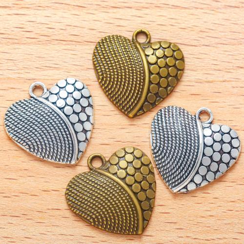 Zinc Alloy Heart Pendants, plated, DIY 