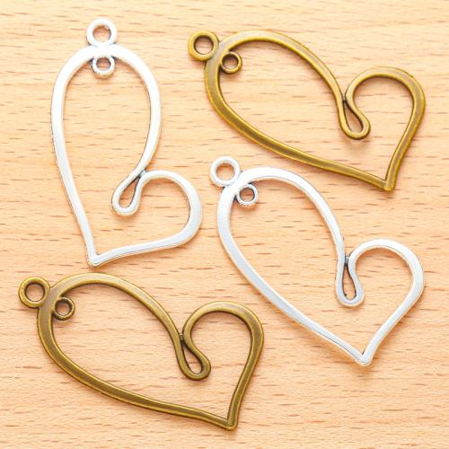 Zinc Alloy Heart Pendants, plated, DIY 