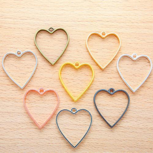 Zinc Alloy Heart Pendants, plated, DIY 