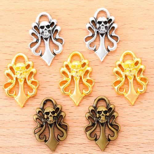 Zinc Alloy Skull Pendants, plated, DIY 