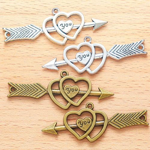 Zinc Alloy Heart Pendants, plated, DIY 