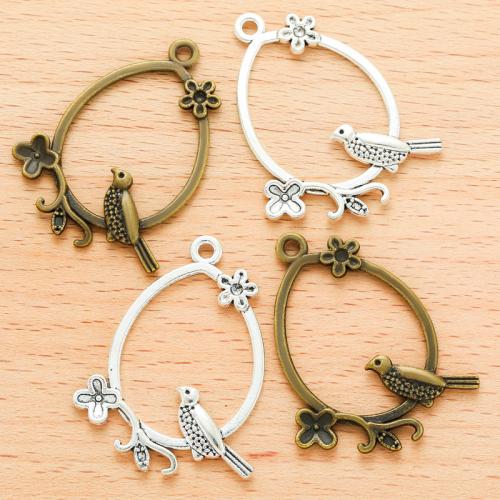 Zinc Alloy Animal Pendants, Bird, plated, DIY 