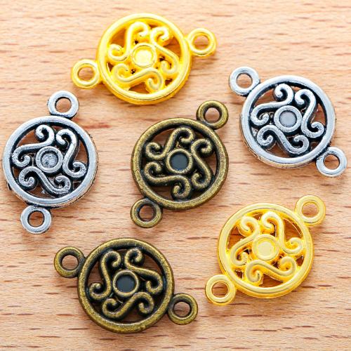 Zinc Alloy Charm Connector, Round, plated, DIY & 1/1 loop 