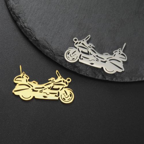 Stainless Steel Pendants, 304 Stainless Steel, Motorcycle, plated, DIY 