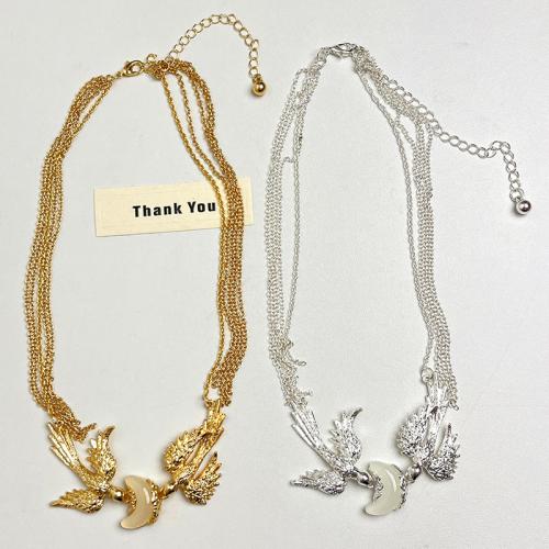 Zinc Alloy Necklace, with 11cm extender chain, plated, fashion jewelry & for woman Approx 42 cm 