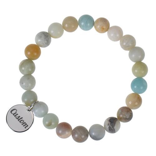 Pulsera de Piedras Preciosas, acero inoxidable 304, con Piedras preciosas, hecho a mano, diferentes materiales para la opción & para mujer, más colores para la opción, Vendido por UD