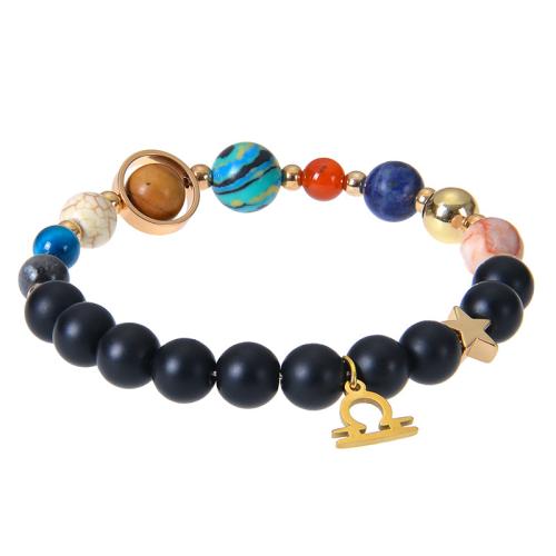 Pulsera de Piedras Preciosas, acero inoxidable 304, con Piedra Abrazine & Piedra natural & lava & Sodalita, hecho a mano, diferentes estilos para la opción & para mujer, multicolor, Vendido por UD