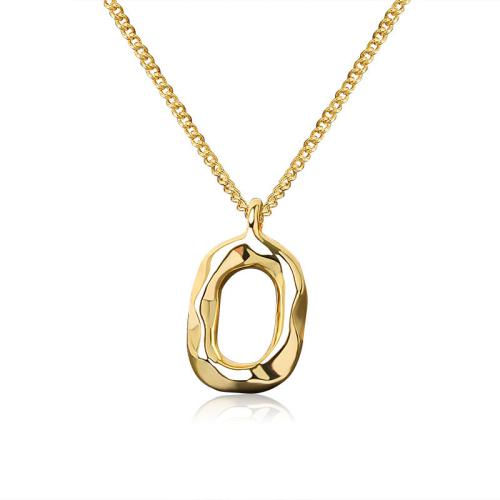 Brass Jewelry Necklace, with 4cm extender chain, plated, for woman Approx 46 cm 