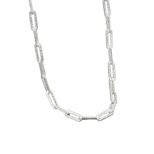 Collier en laiton fait à la main, Placage, pour femme, argent Environ 21-50 cm, Vendu par PC