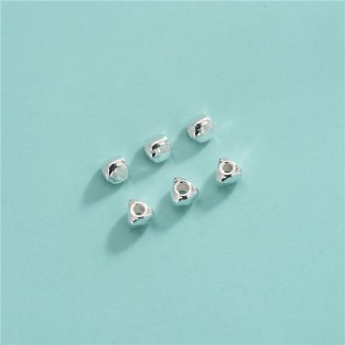 Sterling Silber Vintage Perlen, 925er Sterling Silber, DIY, 3x2.5mm, Bohrung:ca. 1.2mm, verkauft von PC