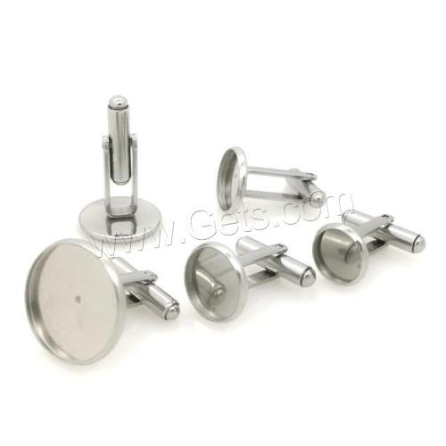 304 Stainless Steel Cufflink Finding, DIY & machine polishing original color 