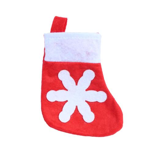 Nichtgewebte Stoffe Weihnachten Geschirr Taschen Abdeckung, Socken, rot, 130x100mm, verkauft von PC