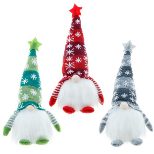 Knitted Fabric Christmas Doll, lightening & without battery 