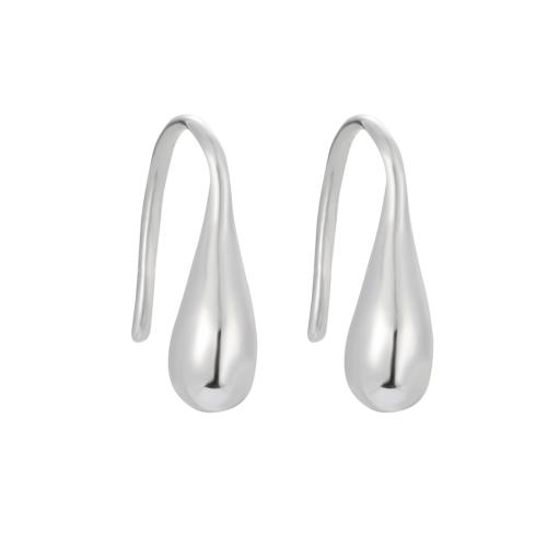 Boucle d'oreille goutte argent sterling, Argent sterling 925, bijoux de mode & pour femme, 18.3mm, Vendu par paire